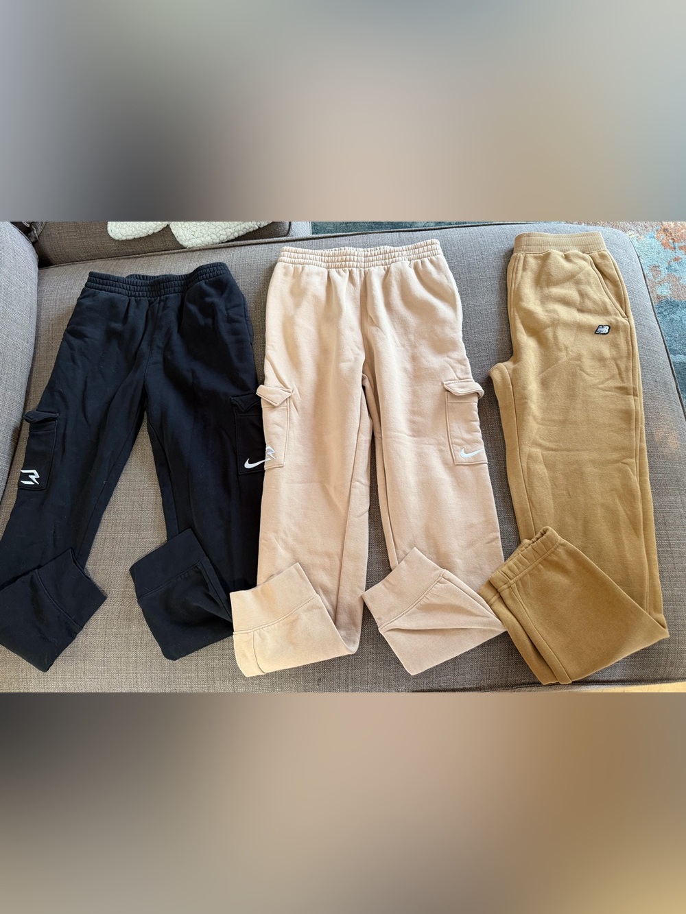 Nike and New Balance jogging pants
